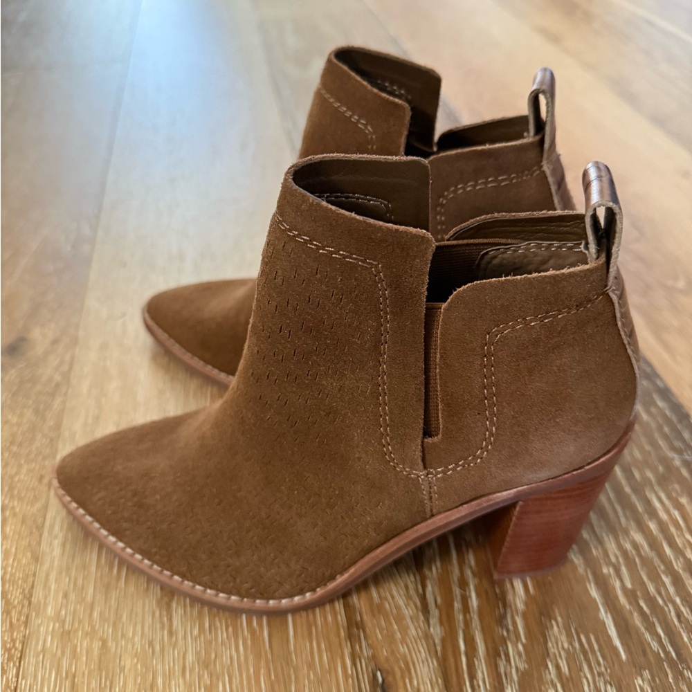 Dolce Vita NEW Sirano Ankle Boots Brown Suede Size 6.5 Boho Western - Picture 4 of 8